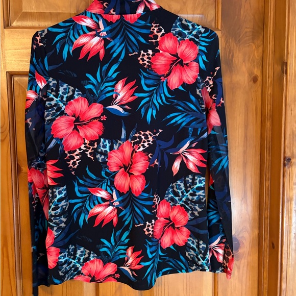 Sunice Tops - Sunice Vibrant Floral and Animal Print Blouse